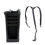 Sacoche en cuir rigide avec boucle de ceinture fixe, 7,62 cm, compatible avec MOTOTRBO R5 LKP avec sangle de transport à 3 points