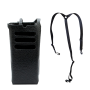 Sacoche en cuir rigide avec boucle de ceinture fixe, 7,62 cm, compatible avec MOTOTRBO R5 NKP avec sangle de transport à 3 points